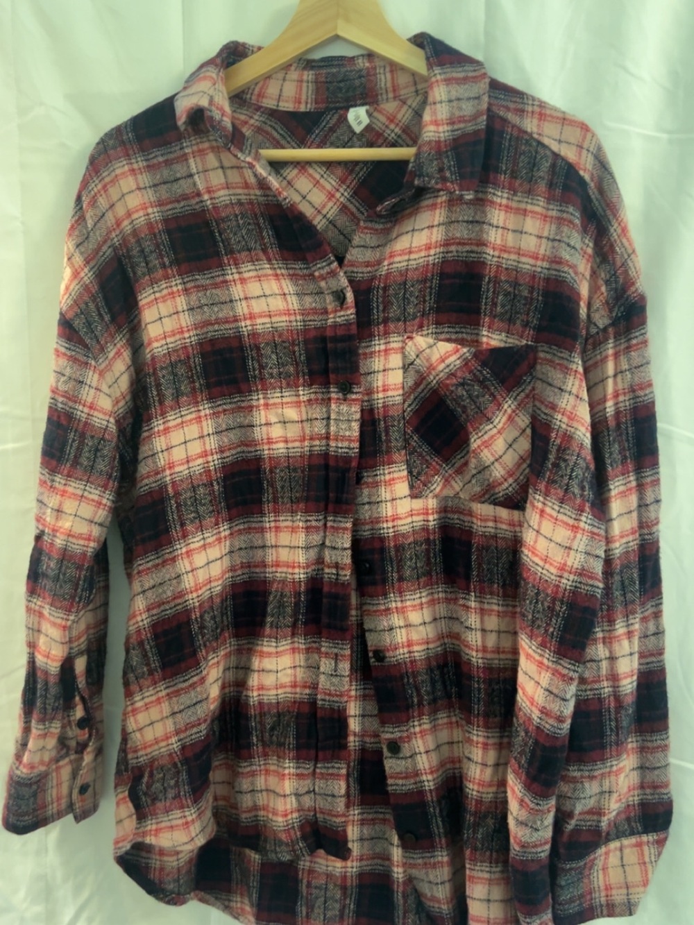 bp Plaid Shirt in Red, Black, Cream